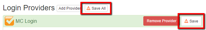 Saving Login Provider Step